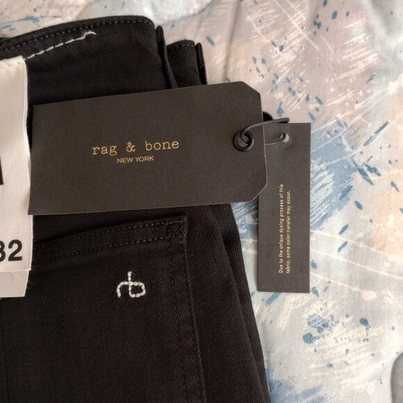 Rag & Bone Black Nina High-Rise Skinny Jeans NWT 32 - Picture 4 of 9